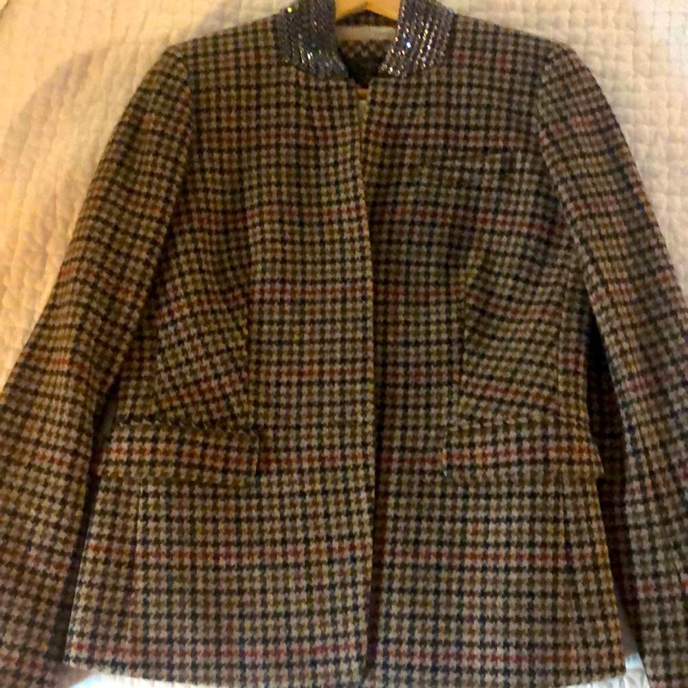 J Crew Regent Blazer with jeweled collar, size 8